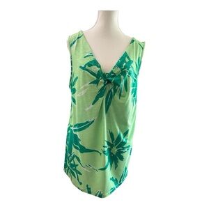 Sew In Love XL Green Floral Sleeveless Blouse